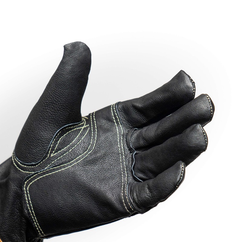 Defiant Metal TIG Welding Gloves - Premium Black Goatskin Leather
