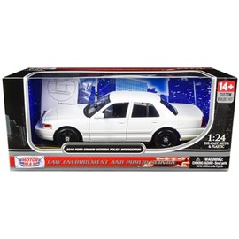 1:24 Scale 2010 Crown Victoria Police Interceptor diecast - unmarked White - Builders KIT