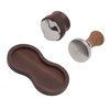 Coffee Hammer Tamping Kit Walnut Stainless Steel Tamper Distributor Set