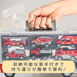 TRESTREE Fire Truck Toy, Tow Truck, Toy, Car Toy, Working Car, Toy, Move Forward Toy, Children, Gift (Red)