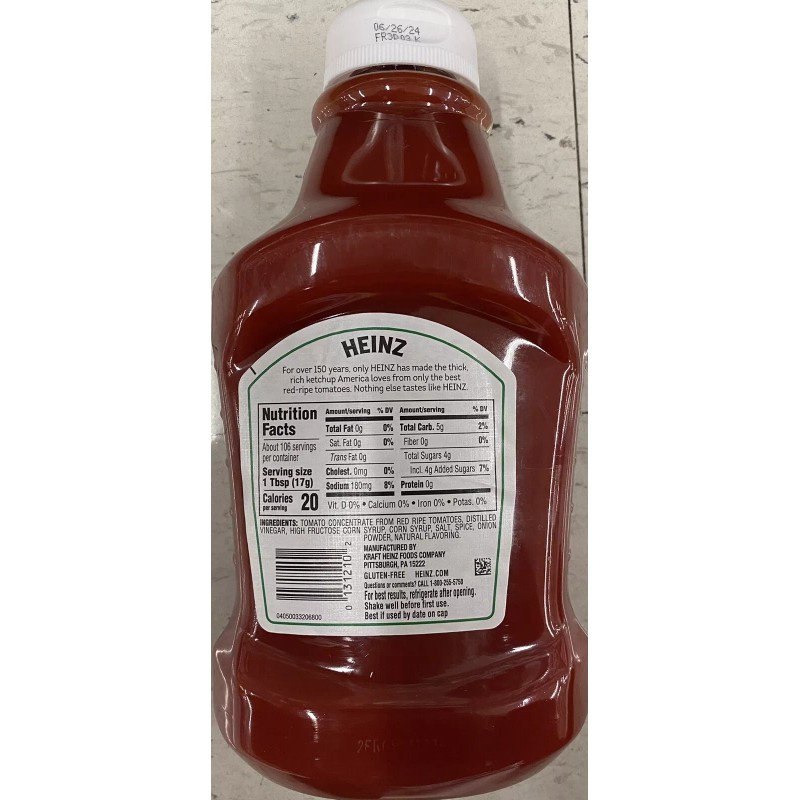Heinz Tomato Ketchup VALUE BULK Size Bottle Tub 64 oz