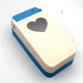 Kucaa Handmade Scrapbooking 1.5 Inch 38mm Size Craft Lever Punch Embossing Puncher Mini Fancy Punch (Heart Shape-1.5inch)