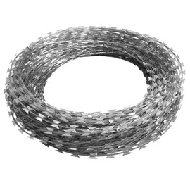 vidaXL BTO-22 Clipped Concertina NATO Razor Wire Galvanized Steel 328.1' Coils