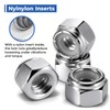 Wiewotsu 100 Pack 1/4"-20 Inch Lock Nuts, Premium Paterial Nylon