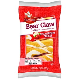 Cloverhill Strawberry Bear Claws | Individually Packaged | 12 Pack