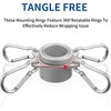 4 Pieces Flag Pole Rings,Aluminum Alloy Mounting Rings 360 Degree