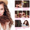 60Pcs Plastic Spiral Rollers Spiral Curlers Spiral Hair Rods Multicolored