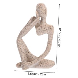 Sosoport Sandstone Statue Fish Tank Decoration Art Baphomet Statue Ornaments Skeleton Modern Abstract Sculpture Bookshelf Sculptures Home Decor Thinker Statues Sculpiflex Shelf Decor Resin