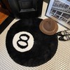 8 Ball Rug, 24inch Cool Rugs for Bedroom Men,Unique Circle