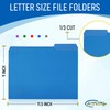 Blue File Folders, 1/3-Cut Tabs, Letter Size, 12-Pack – Durable