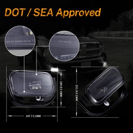 BICYACO LED Fog Light Compatible with Dodge Ram 1500 2009-2012 Dodge Ram 2500/3500 2010-2018 Pickup Truck w/Bracket Replacement -1 Pair Black