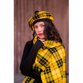 YAS Designer YAS Scottish Hat Tam o' Shatner Tammy Jimmy Flat Bonnet in Many Tartans (Macleod of Lewis),One Size