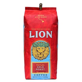 Lion Coffee Gold Roast Ground Coffee, Medium-Light Roast, A Taste of Aloha - 24 Ounce Bag