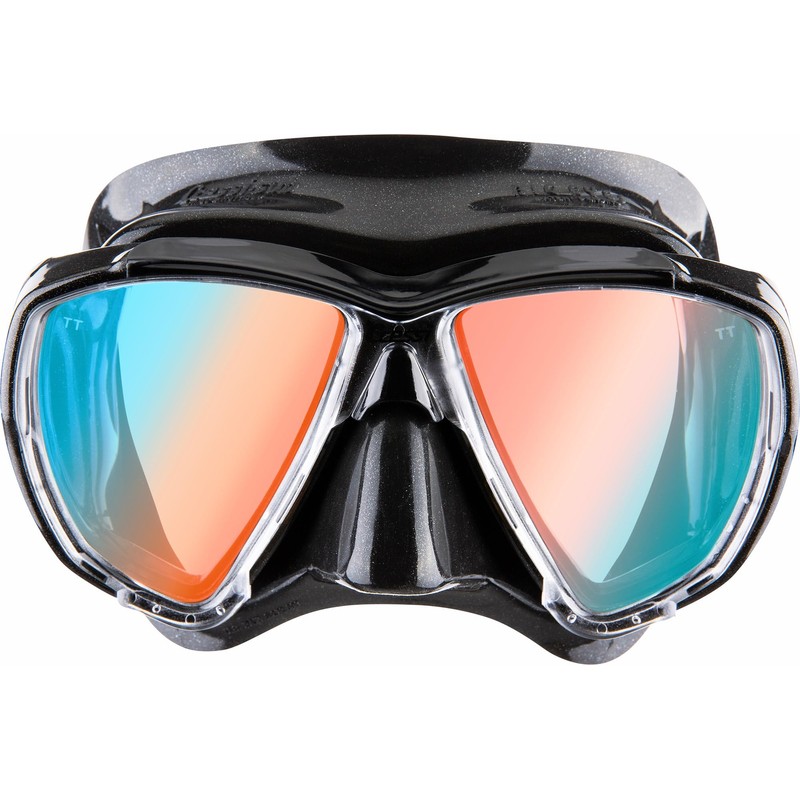 CRESSI Big Eyes Mask Black/380 UV Blue Orange Lens Unisex