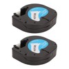2Pcs Label Maker Tape 12mm Wide 13ft Long Waterproof Oil