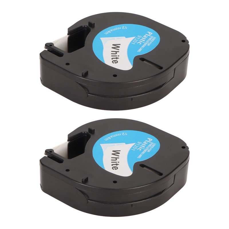 2Pcs Label Maker Tape 12mm Wide 13ft Long Waterproof Oil