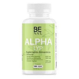 Acido Alfa Lipoico 100% Puro + Gymnema Benat 600mg 120 Caps