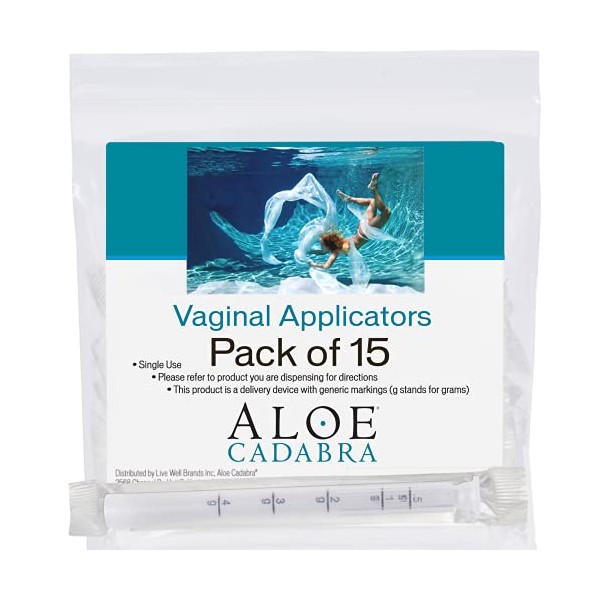 Aloe Cadabra Disposable Vaginal Applicators, Pack of 15