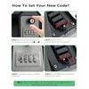 Key Security Box Wall Mount, 4-Digit Combination Lock Box with