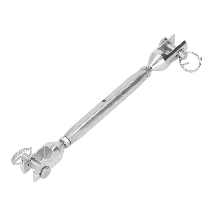 2PCS M8 Thread Stainless Steel Turnbuckle Wire Rope Tensioner Marine