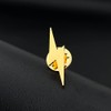 Snatainless Steel Lightning Mark Brooch and Pin, mini, Stainless Steel,