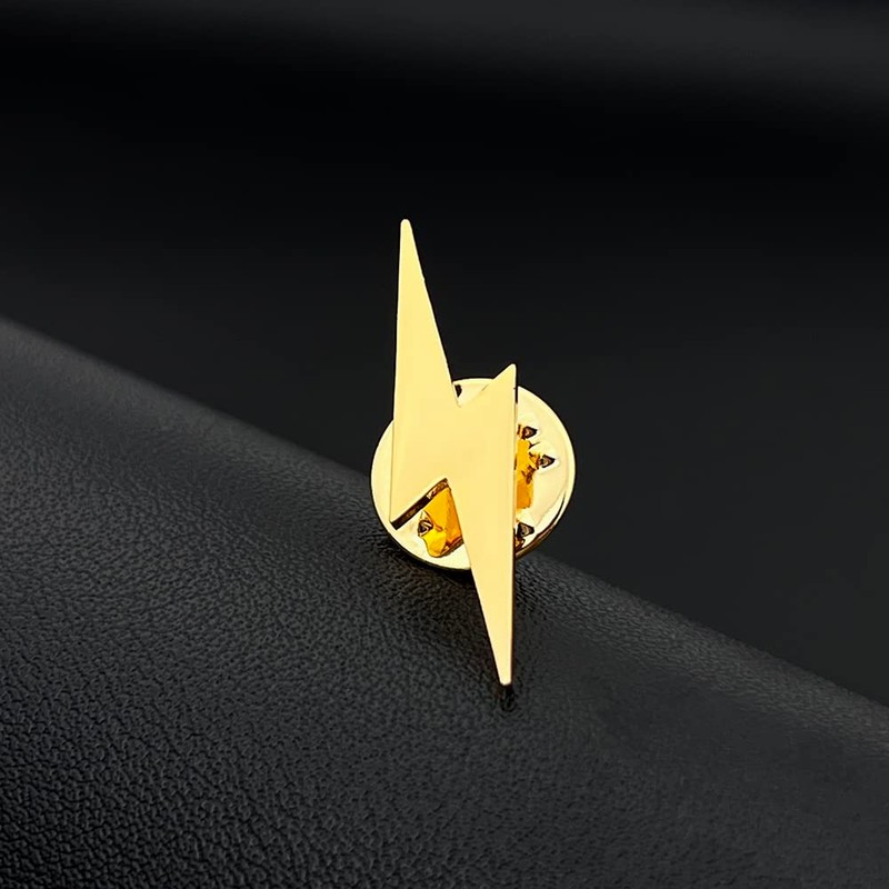 Snatainless Steel Lightning Mark Brooch and Pin, mini, Stainless Steel,