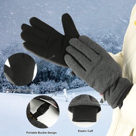 DLY Winter Gloves Men Waterproof - Mens Winter Gloves Thermal Gloves, Polar Fleece Insulated Gloves Warm Gloves for Driving Cycling Hiking Snow Ski in Cold Weather