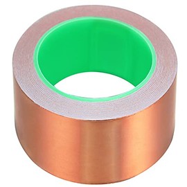 ANGKEEL Copper Tape 2 Inch x 50 Feet Double Sided Conductive RF Cu99.98% Copper Foil Adhesive Tape for Stained Glass, RFI/EMI & Guitar Shielding, DIY Crafts, Solder, Faraday Shield, Metal Ducts Wrap