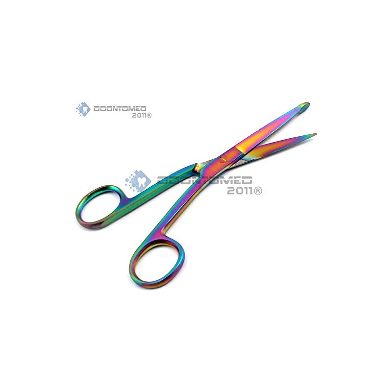 OdontoMed2011 Multi Color Rainbow Knowles Bandage Scissors 5 1/2" (14cm),