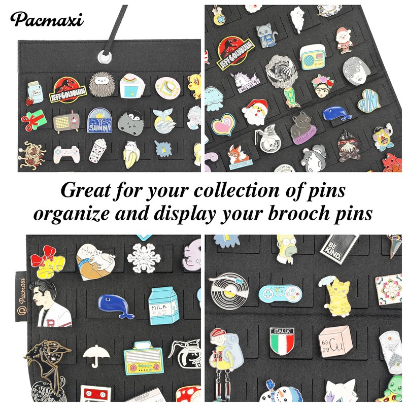 PACMAXI Hanging Brooch Pin Organizer, Display Pins Storage Case, Brooch