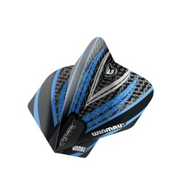 WINMAU Dart Flights - Prism Delta Extra Thick 100 Micron - 1 Set per pack (3 darts Flights in total) - Professional Darts Accessories - Black, White and Blue Dart Flights