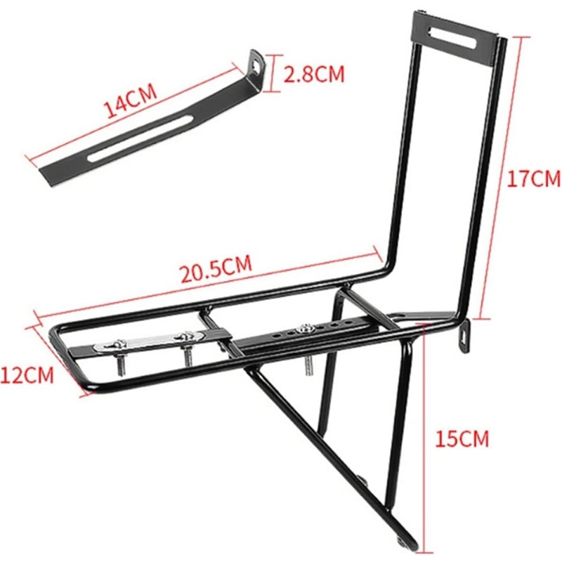 YUNNUO Front Luggage Rack,Front Rack,Bicycle Hang On Front Rack -