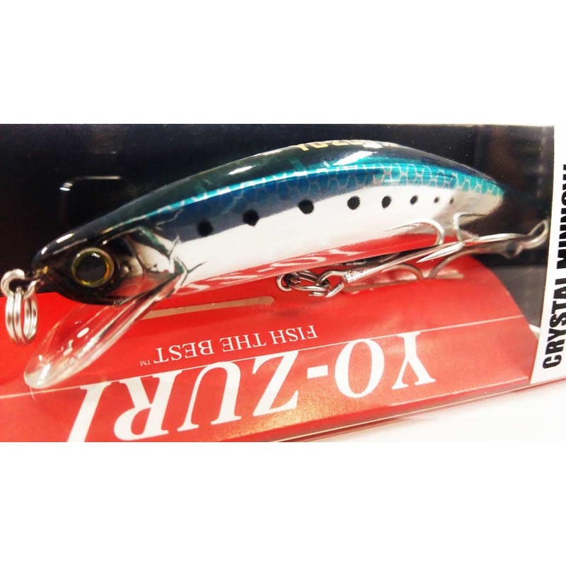 Yo-Zuri Crystal Minnow Yozuri Crystal Minnow Floating Lure, Blue Back