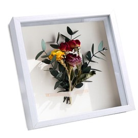 3D Shadow Box, Deep Picture Frame Display Box for Wall and Tabletop Wooden Photo Frame for Flower Medal Memorabilia Tickets Gifts Crafts