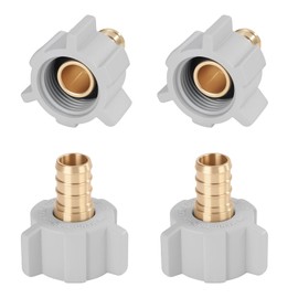 YVSKM 1/2" Pex x 1/2" Female NPT Swivel Adapter No-Lead Brass Crimp Fitting,PEX-B Compatible,4-Pack