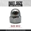 DOJA Industrial Acorn Nuts M12 Pack of 20 Acorn Nuts