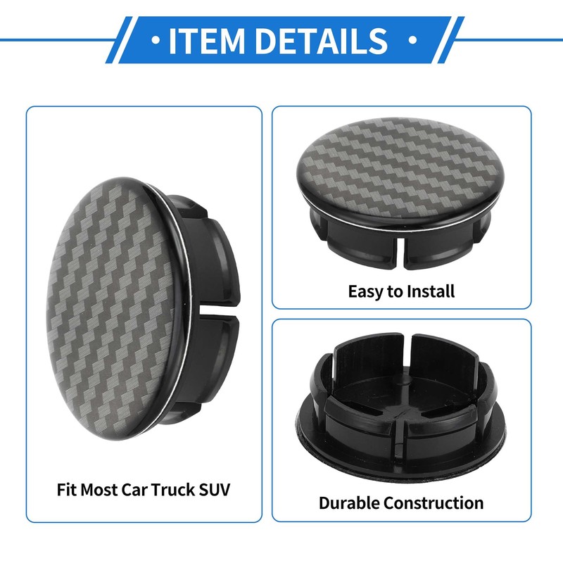 VekAuto 1pc Car Wheel Hub Center Caps, 50mm 1.97"OD Universal