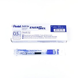Pentel Refill Ink for EnerGel Liquid Gel Pen, (0.5mm), Fine Line, Blue Ink, Box of 12 (LRN5-C)