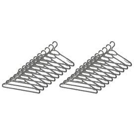 Whitmor Slim Sure-Grip Hangers with Swivel Hook - White and Gray - Set of 20