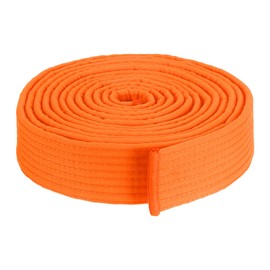 PATIKIL Taekwondo Colored Ranking Belt 1.6" x11.8Ft 3.6m, Cotton Martial Arts Judo Karate Belt for Coach Teaching Practice, Orange