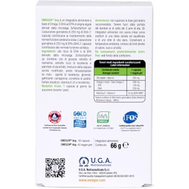 Vegan Omega 3 OMEGOR Veg - Algae Oil Omega3 Capsules Certified by IFOS and Vegan Society - 250mg EPA and 125mg DHA with Vitamin E (60 Caps)