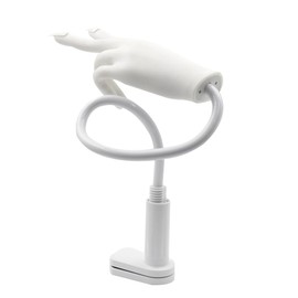 Hsthe Sea Practice Hand for Acrylic Nails: Nail Practice Hand - Nail Hand Practice Model -Flexible Fake Hand - Adjustable Nail Training Hand Nail Kit for DIY Nail Art with 100PCS False Nails(White)