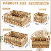 Suzile 4 Pcs Wicker Storage Basket for Organizing, Water Hyacinth