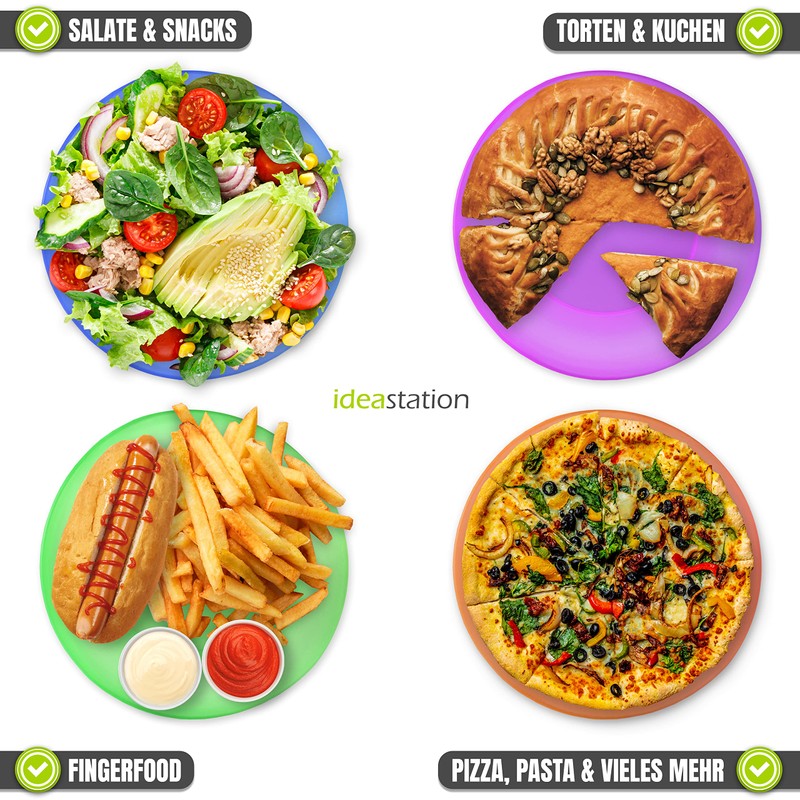 idea-station Neo Reusable Plastic Plates 6 x 21.5 cm –