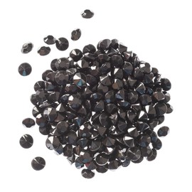 WedDecor 4000pcs Acrylic Crystal Bling Diamond Beads Wedding Table Scatters, 2.5mm Confetti Rhinestones Diamonds for Table Centerpiece Decorations Bridal Shower Decorations Vase Beads, Black