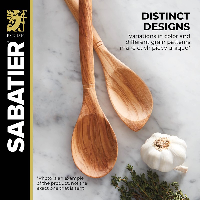 Sabatier Olivewood All-Purpose Spoon, Perfect for stirring, mixing, basting, or