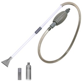 Hot Tub Vacuum Spa Vac, 10FT Manual Spa Vacuum Wand Cleaner Cordless Pool Cleaner, Hot Tub Suction Pipe Siphon Constant Suction, Handheld Flexible Hose for Dirt,Grass,Debris with 3 Cleaner Heads,Gray