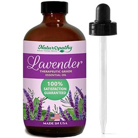 Naturopathy Lavender Essential Oil, 100% Natural Therapeutic Grade, Premium Quality Lavender Oil, 4 fl. Oz - Perfect for Aromatherapy and Relaxation