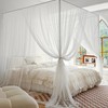 Mosquito Net Bed Canopy, Netting Four Corner Post Curtains Bed