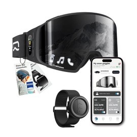 SKIWARRIOR Bluetooth Smart Ski Goggles with Walkie-Talkie for Adult-Anti Fog Snowboard Goggles with Play Music Answer Calls